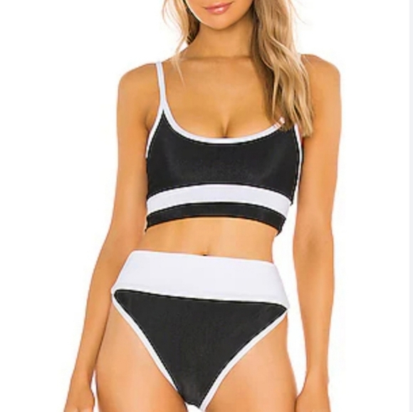 Neq!Beach Riot Eva Emmy Colorblock Bikini Swimwear Set